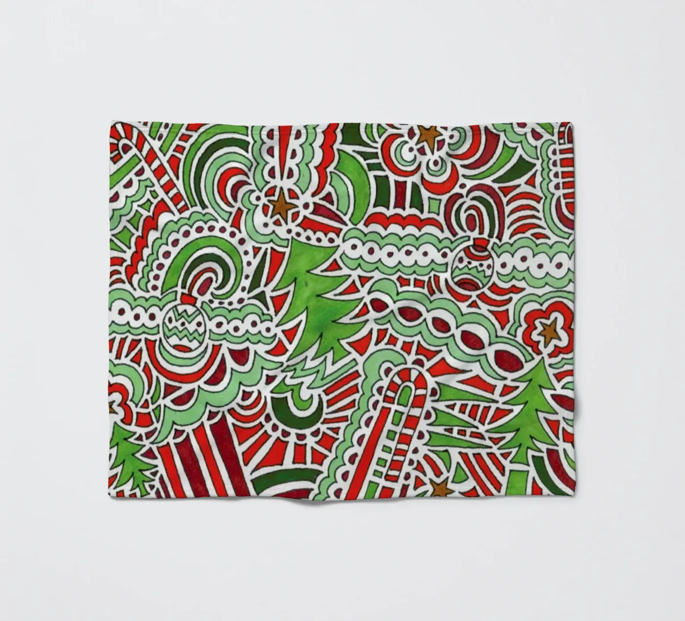 Christmas Tree Pattern fleecedeken van KP Design