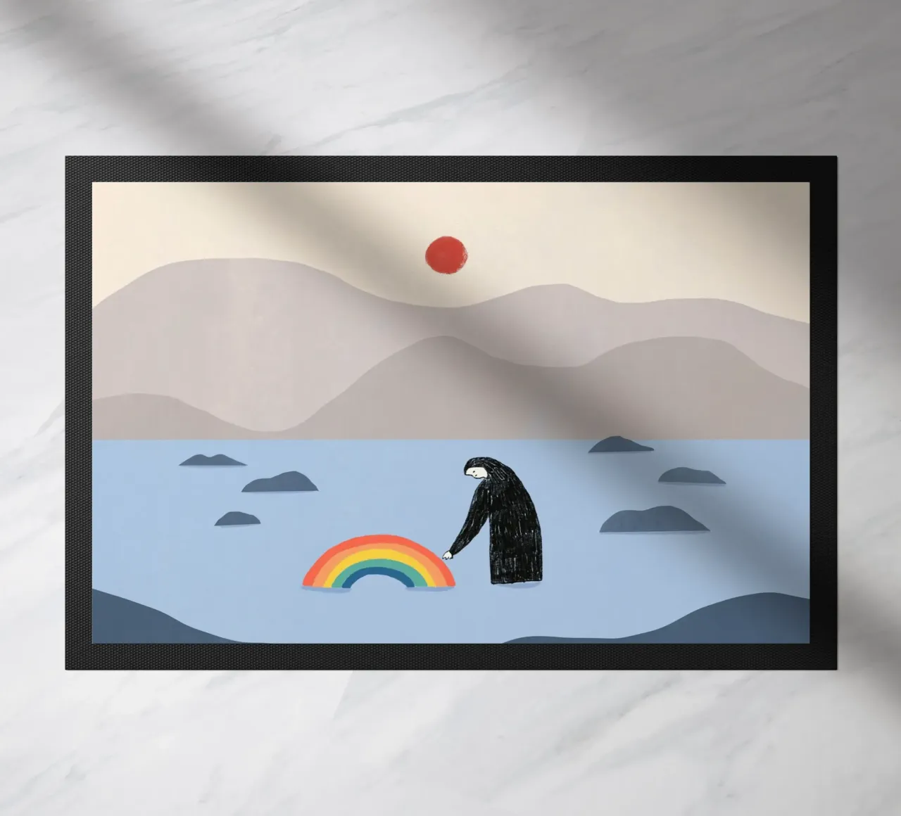 Essere con l'arcobaleno zerbino da Little Dean