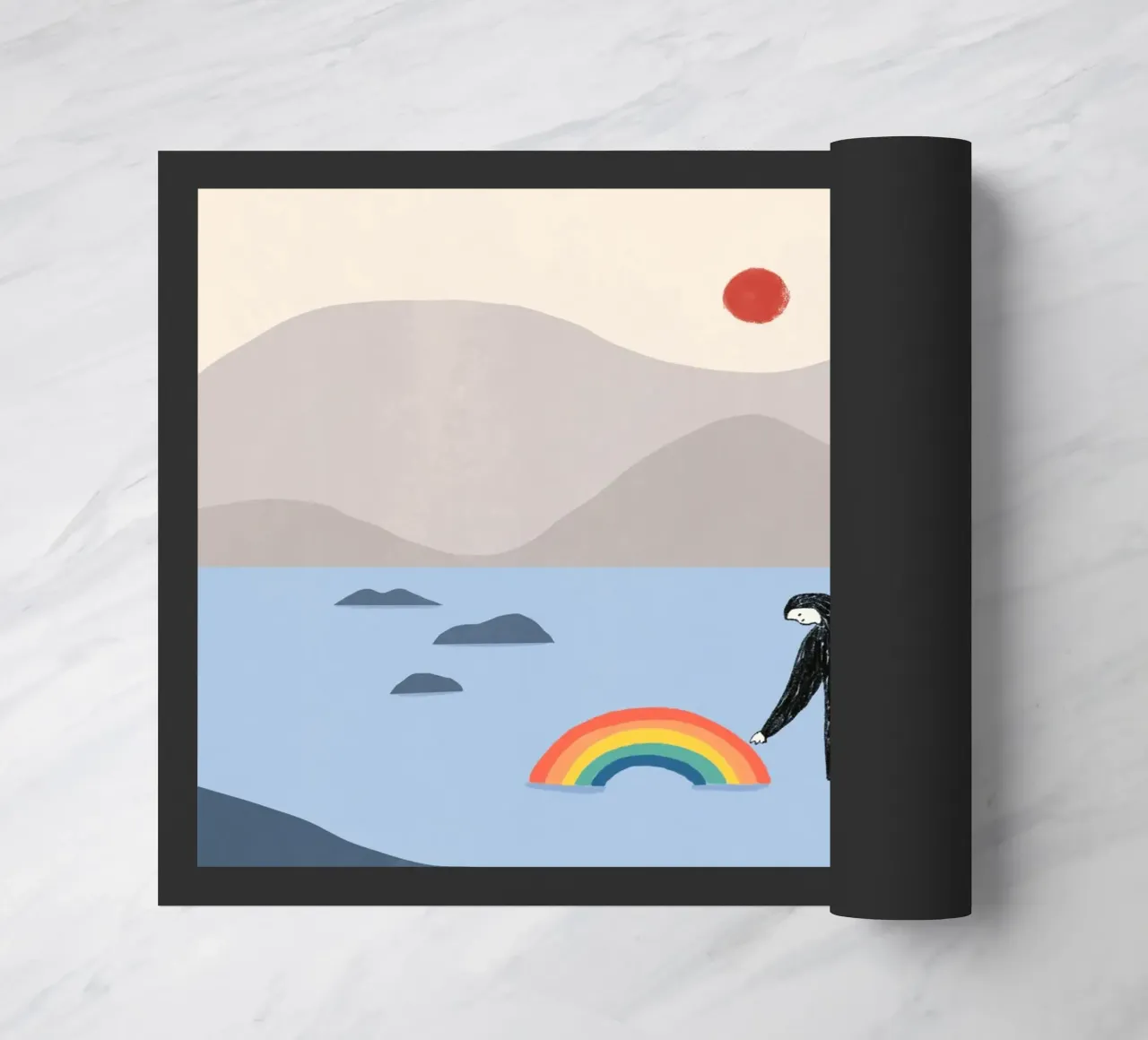 Essere con l'arcobaleno zerbino da Little Dean