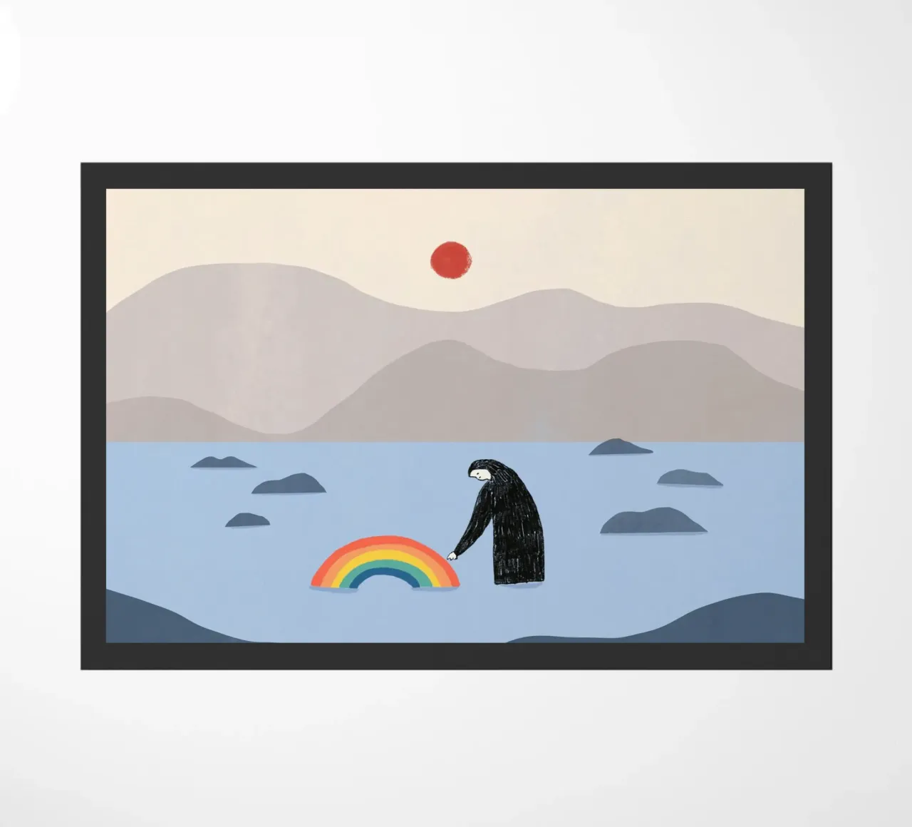 Essere con l'arcobaleno zerbino da Little Dean