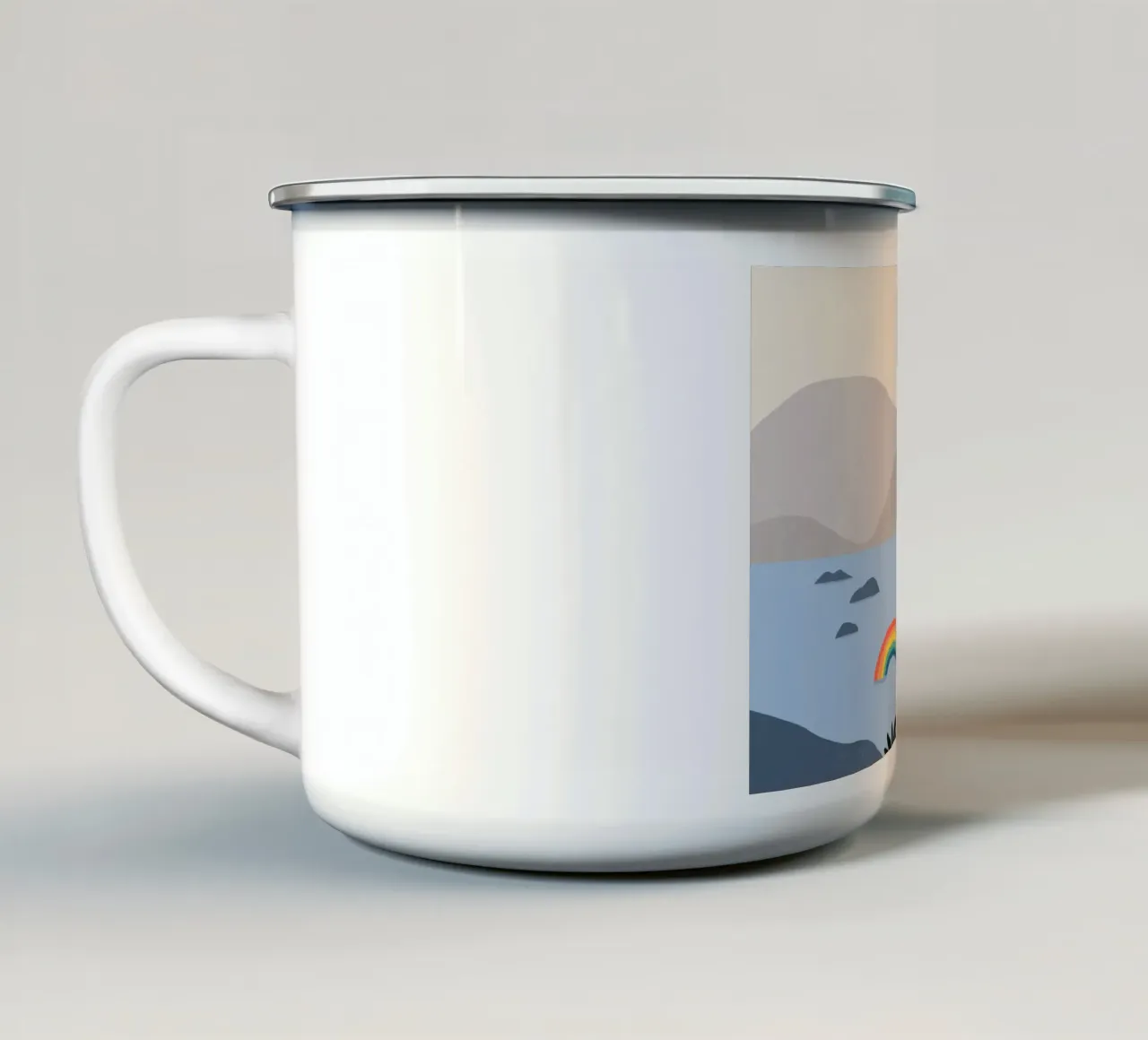 Essere con l'arcobaleno tazza in smalto da Little Dean