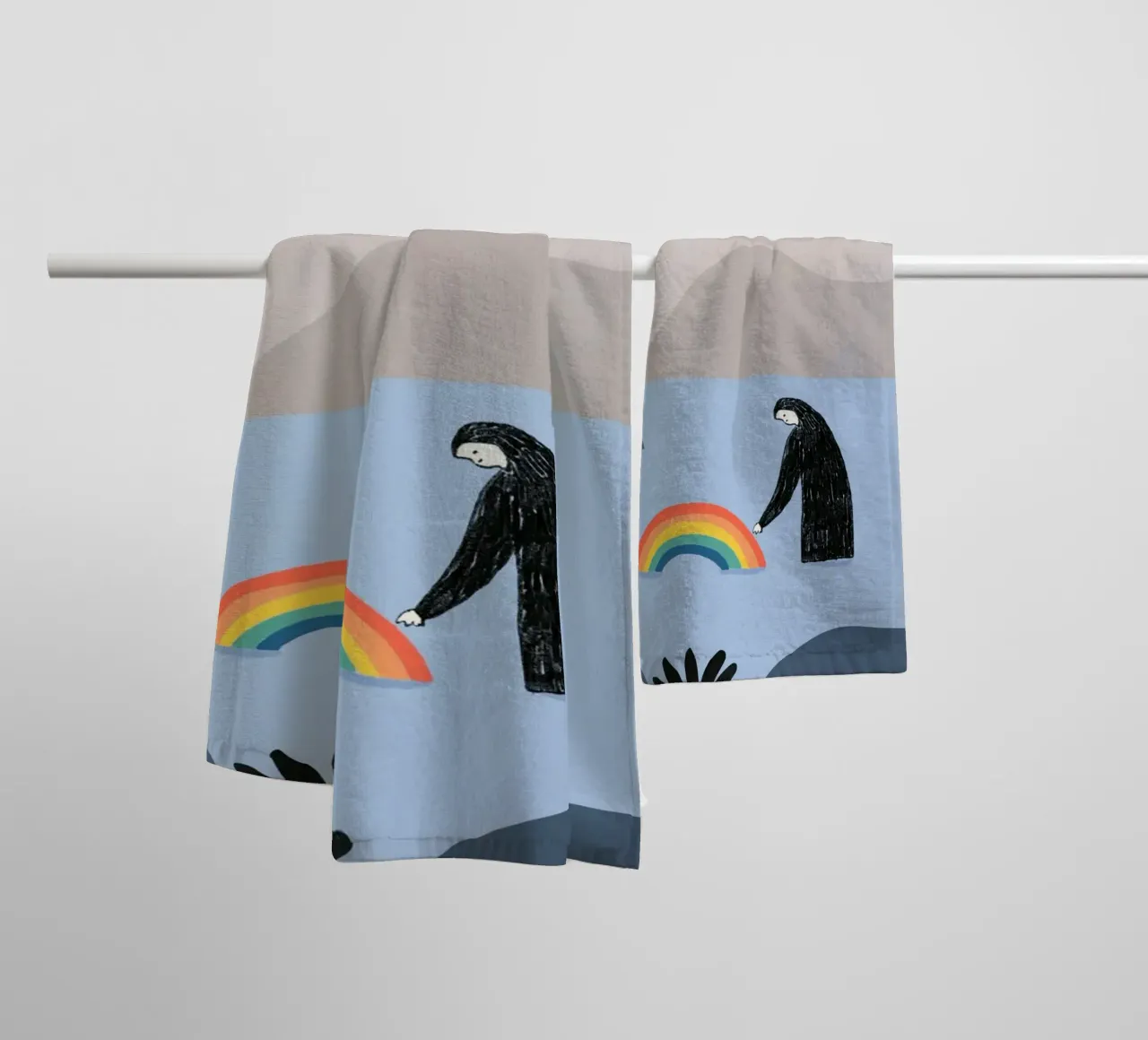 Essere con l'arcobaleno asciugamano da bagno da Little Dean