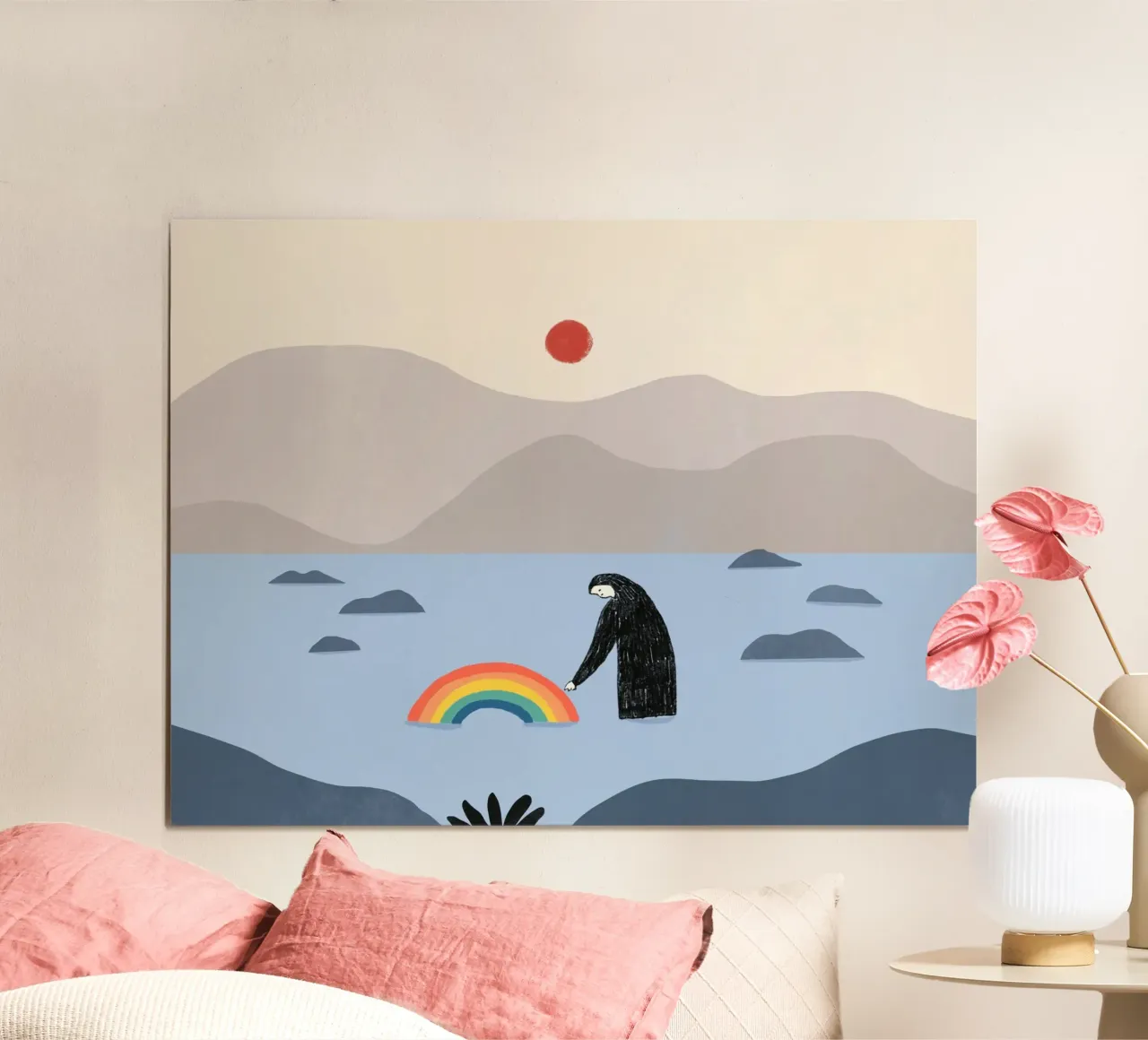 Essere con l'arcobaleno carta hahnemühle da Little Dean