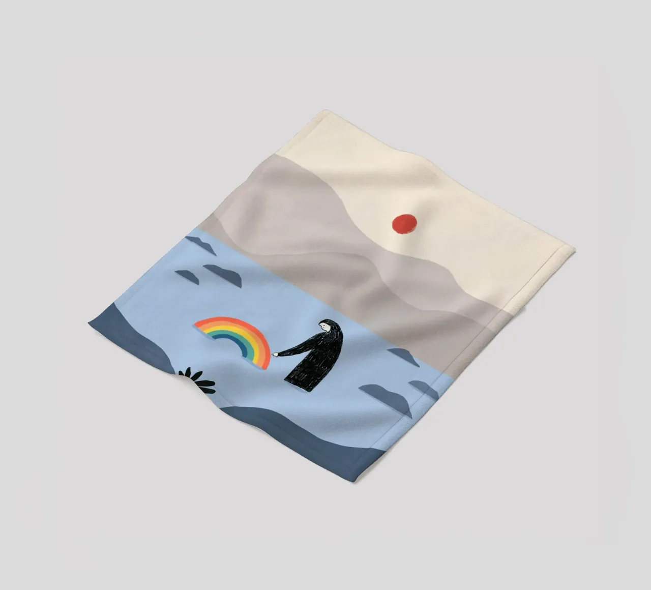 Essere con l'arcobaleno coperta in pile da Little Dean