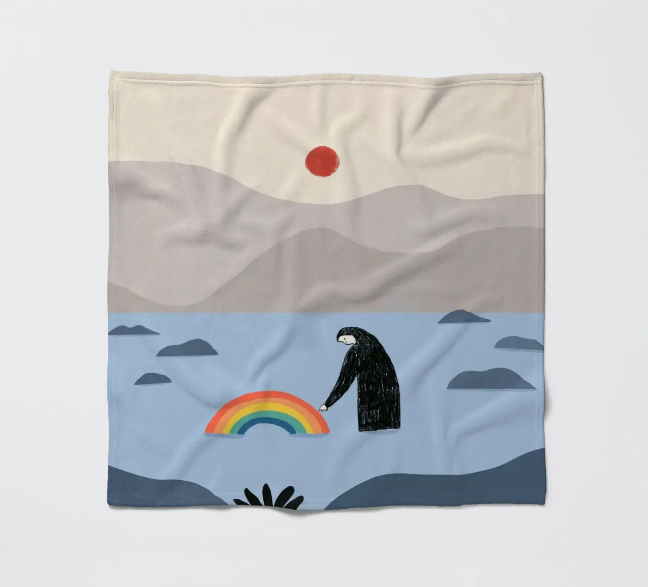 Essere con l'arcobaleno coperta in pile da Little Dean