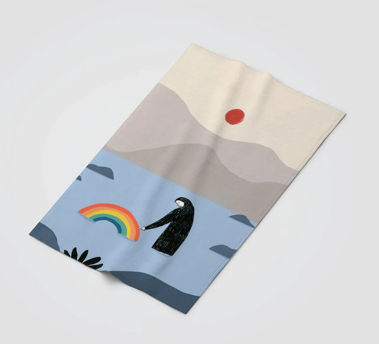 Essere con l'arcobaleno coperta in pile da Little Dean