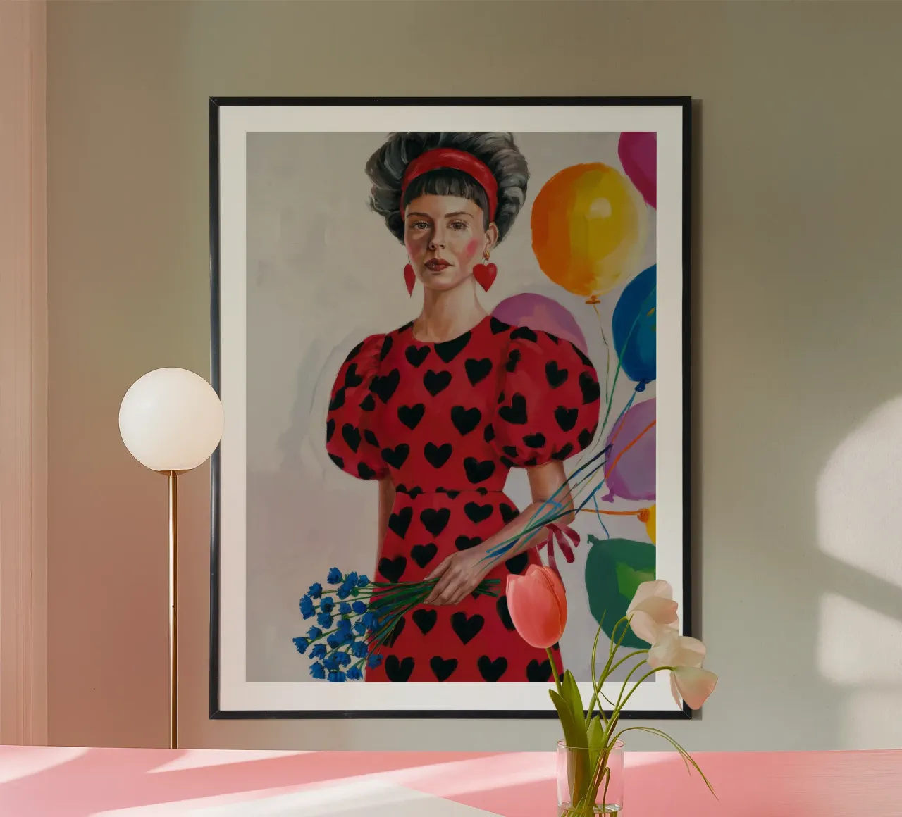 Celebrazione del cuore poster con telaio in alluminio da Ebony Carpenter