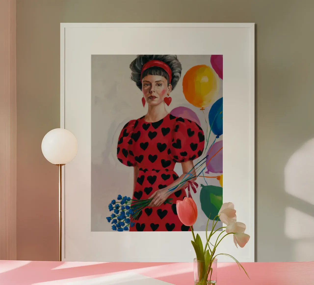 Celebrazione del cuore poster con telaio in alluminio da Ebony Carpenter