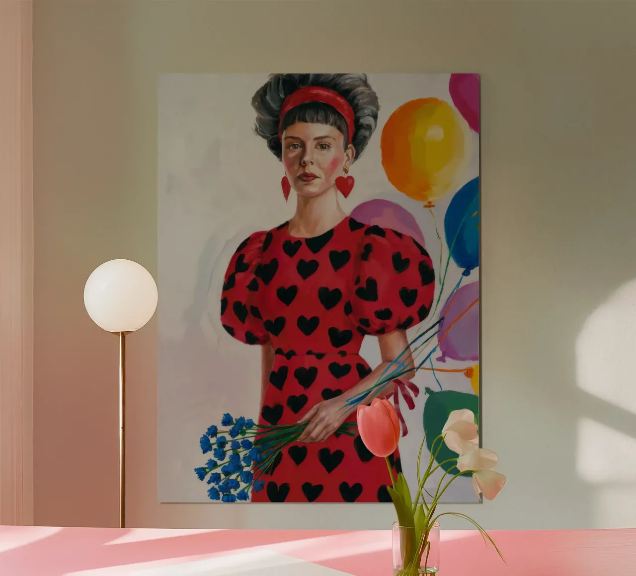 Celebrazione del cuore poster con telaio in alluminio da Ebony Carpenter