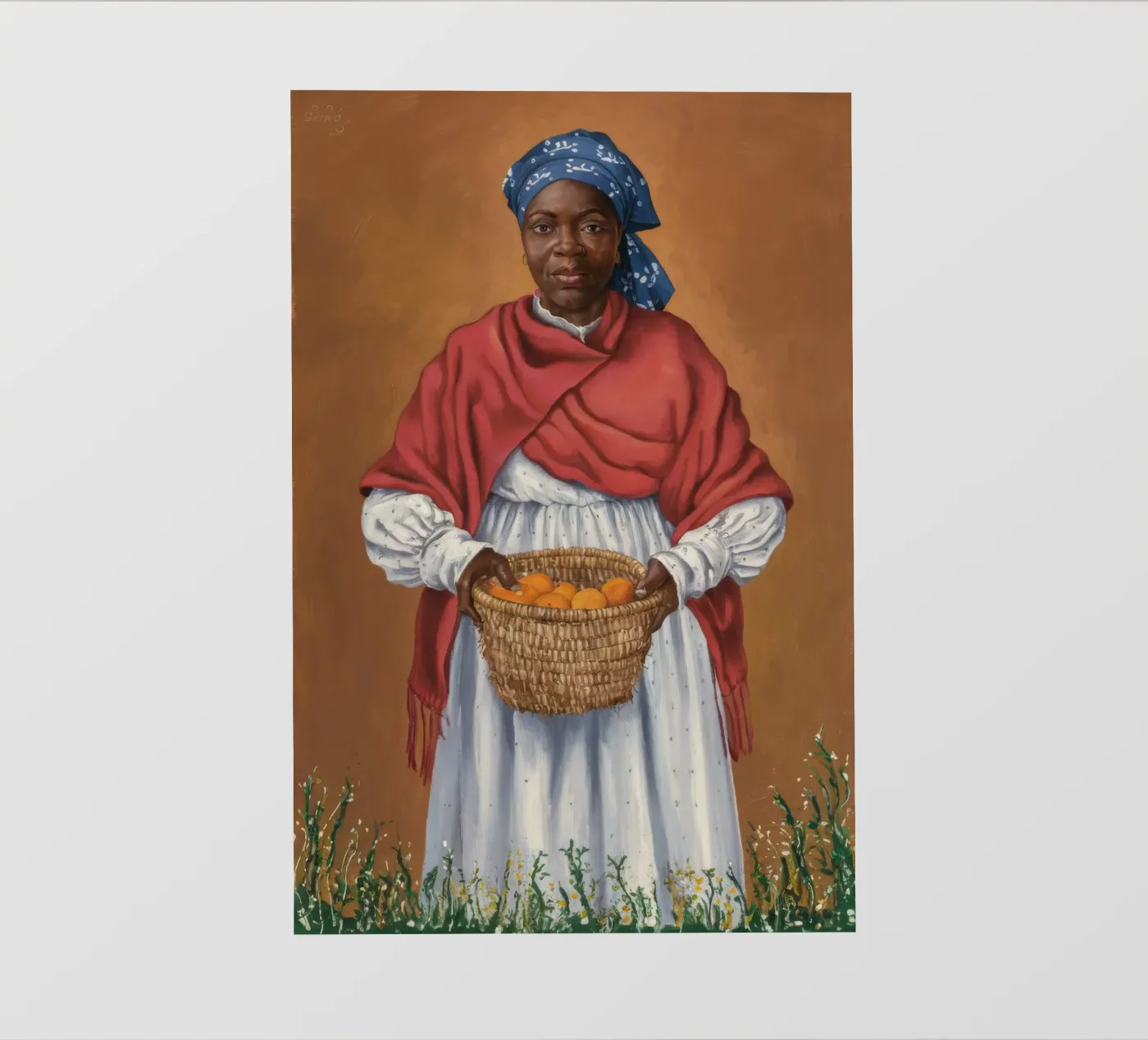 Oogstdame fotobehang van Ebony Carpenter