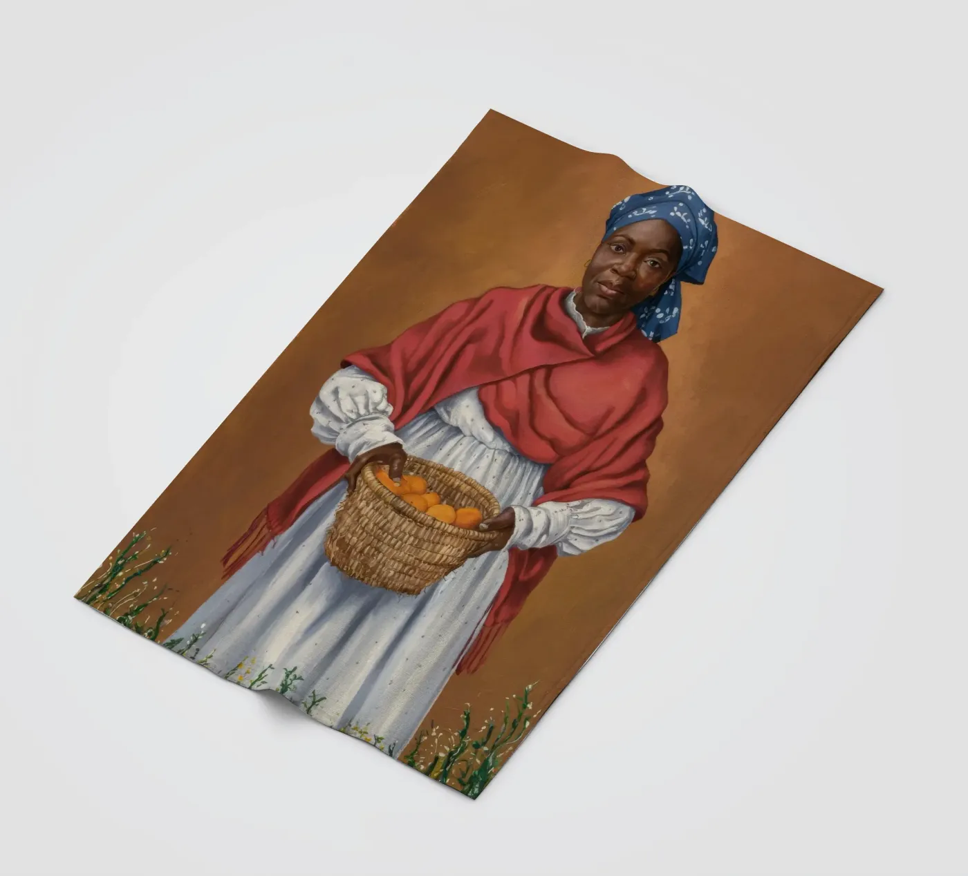 Oogstdame fleecedeken van Ebony Carpenter