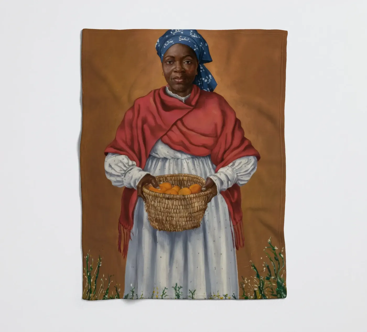 Oogstdame fleecedeken van Ebony Carpenter