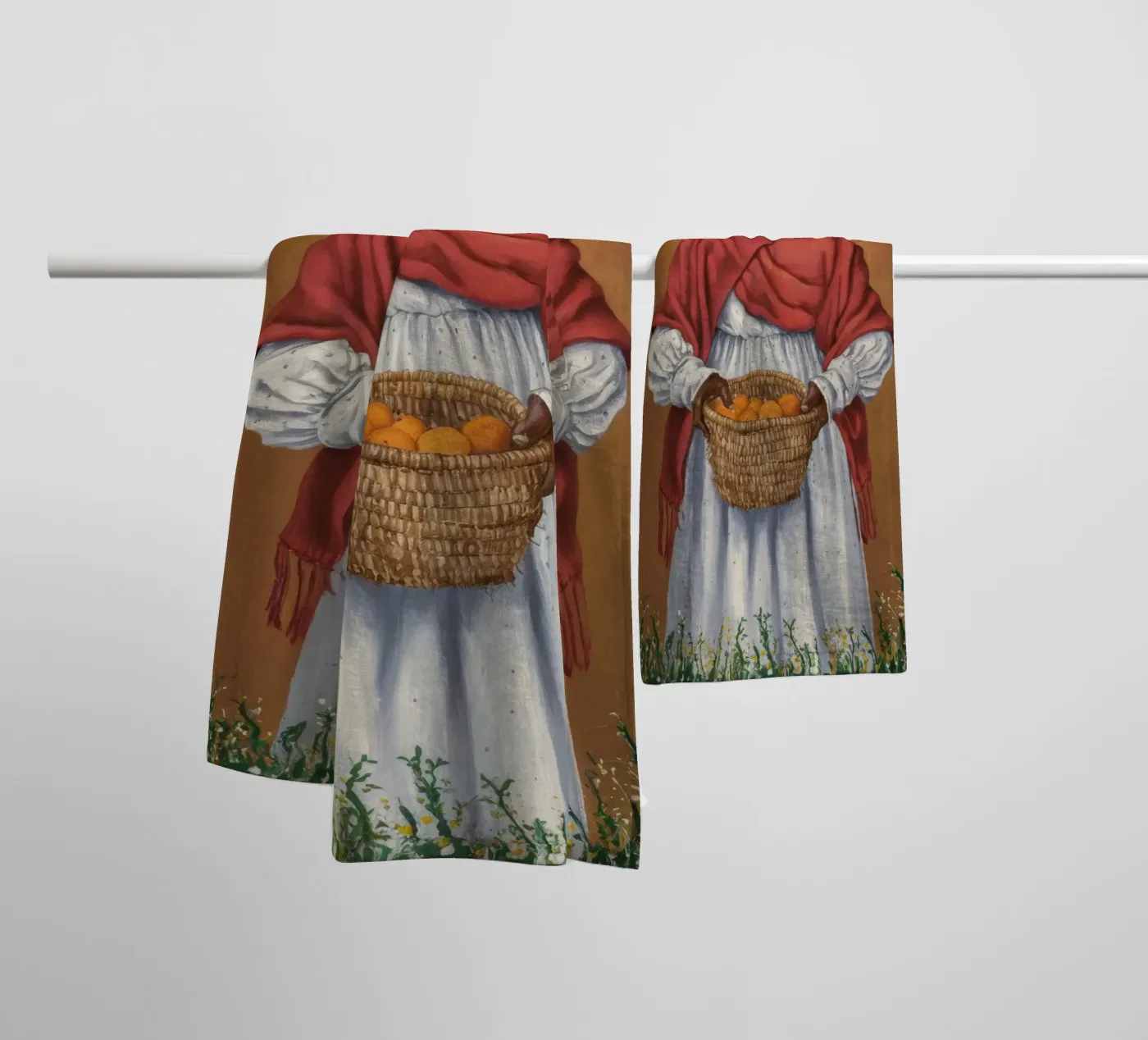 Oogstdame badhanddoek van Ebony Carpenter