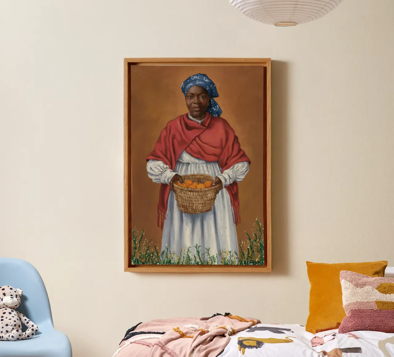Signora del raccolto tela con Cornice a cassetta da Ebony Carpenter