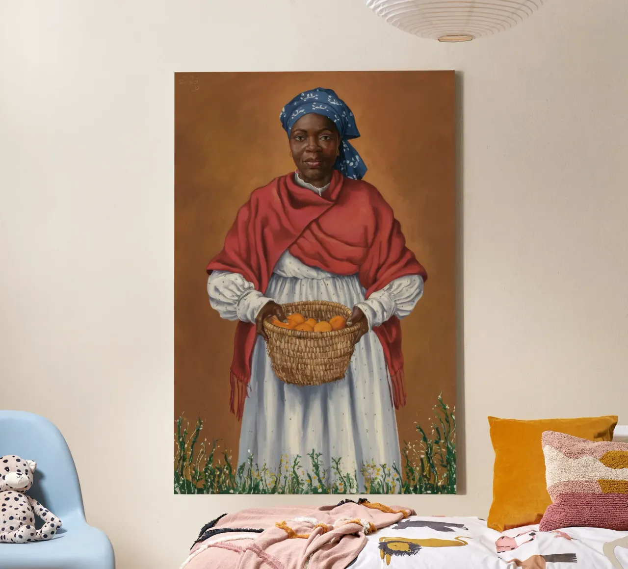 Signora del raccolto tela con Cornice a cassetta da Ebony Carpenter