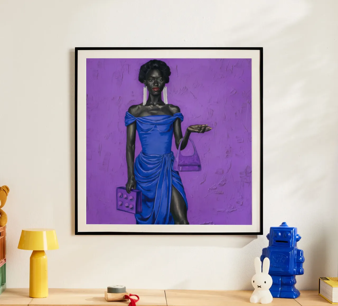 Eleganza blu e graziosa poster con telaio in alluminio da Ebony Carpenter