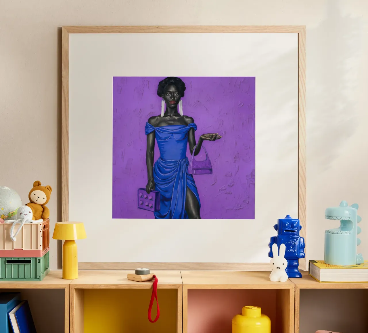 Eleganza blu e graziosa poster con telaio in alluminio da Ebony Carpenter