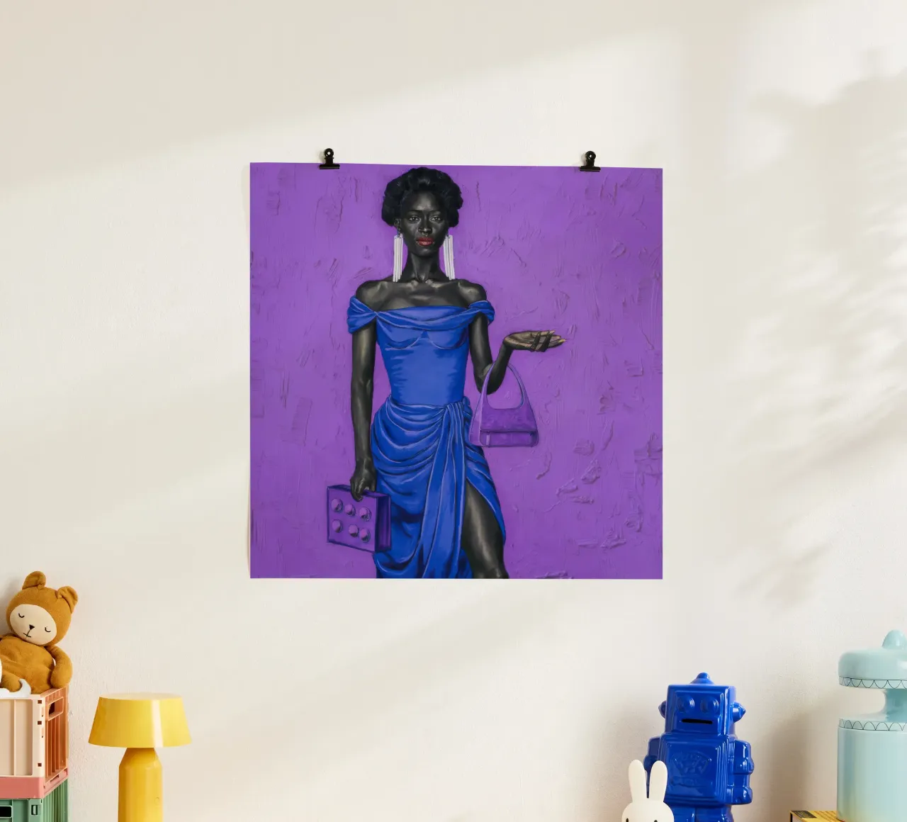 Eleganza blu e graziosa poster con telaio in alluminio da Ebony Carpenter