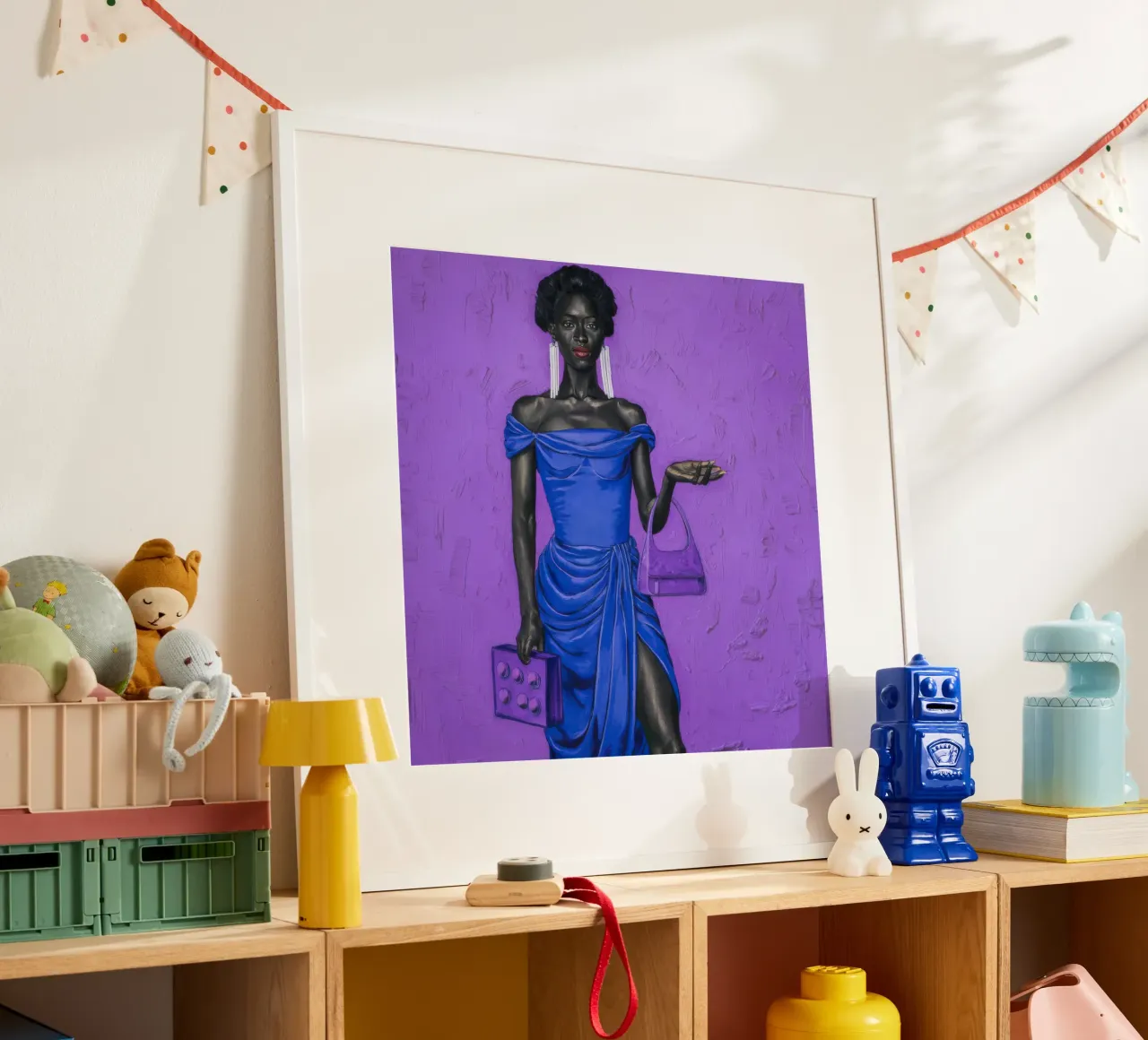 Eleganza blu e graziosa poster con telaio in alluminio da Ebony Carpenter