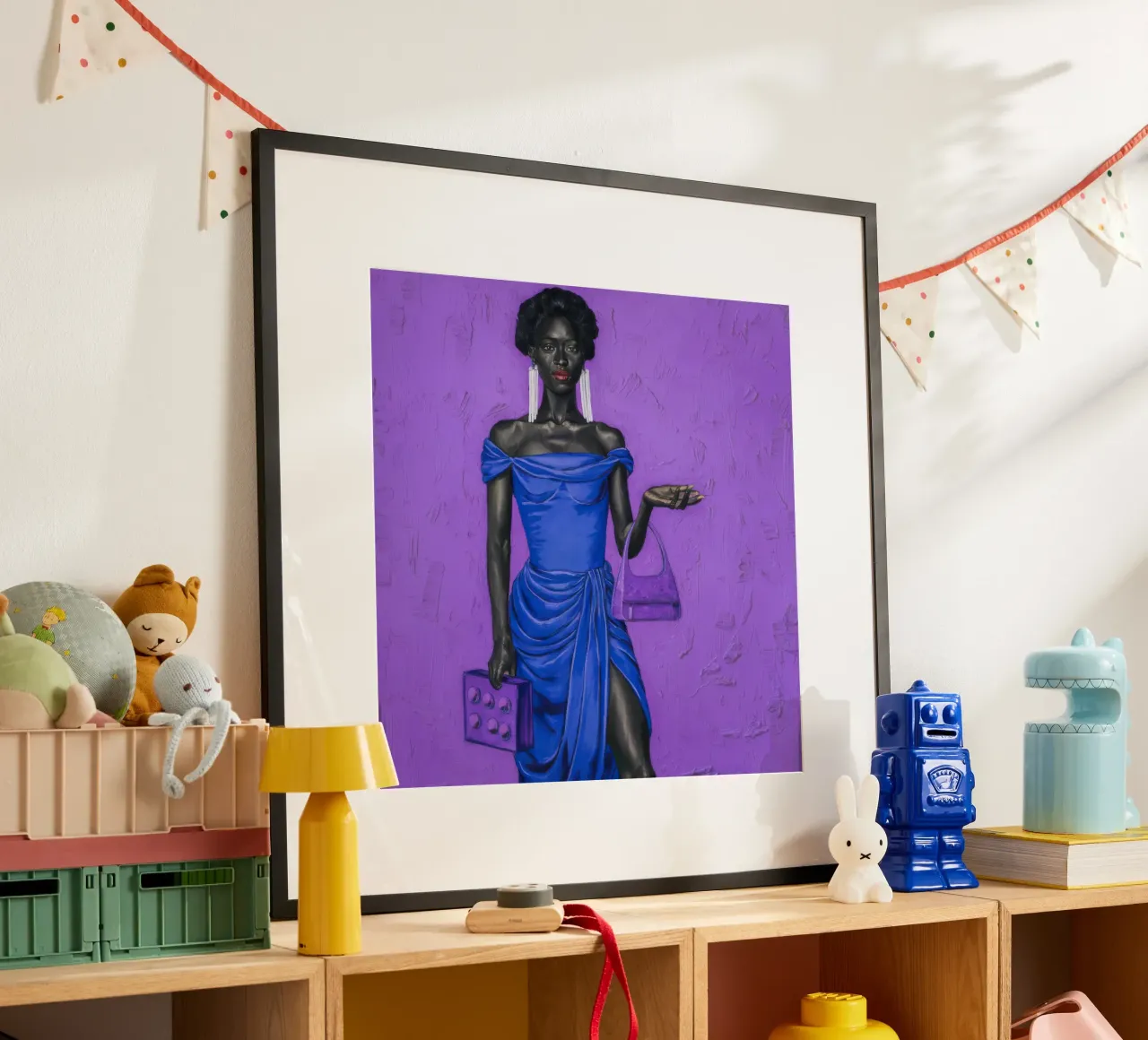 Eleganza blu e graziosa poster con telaio in alluminio da Ebony Carpenter