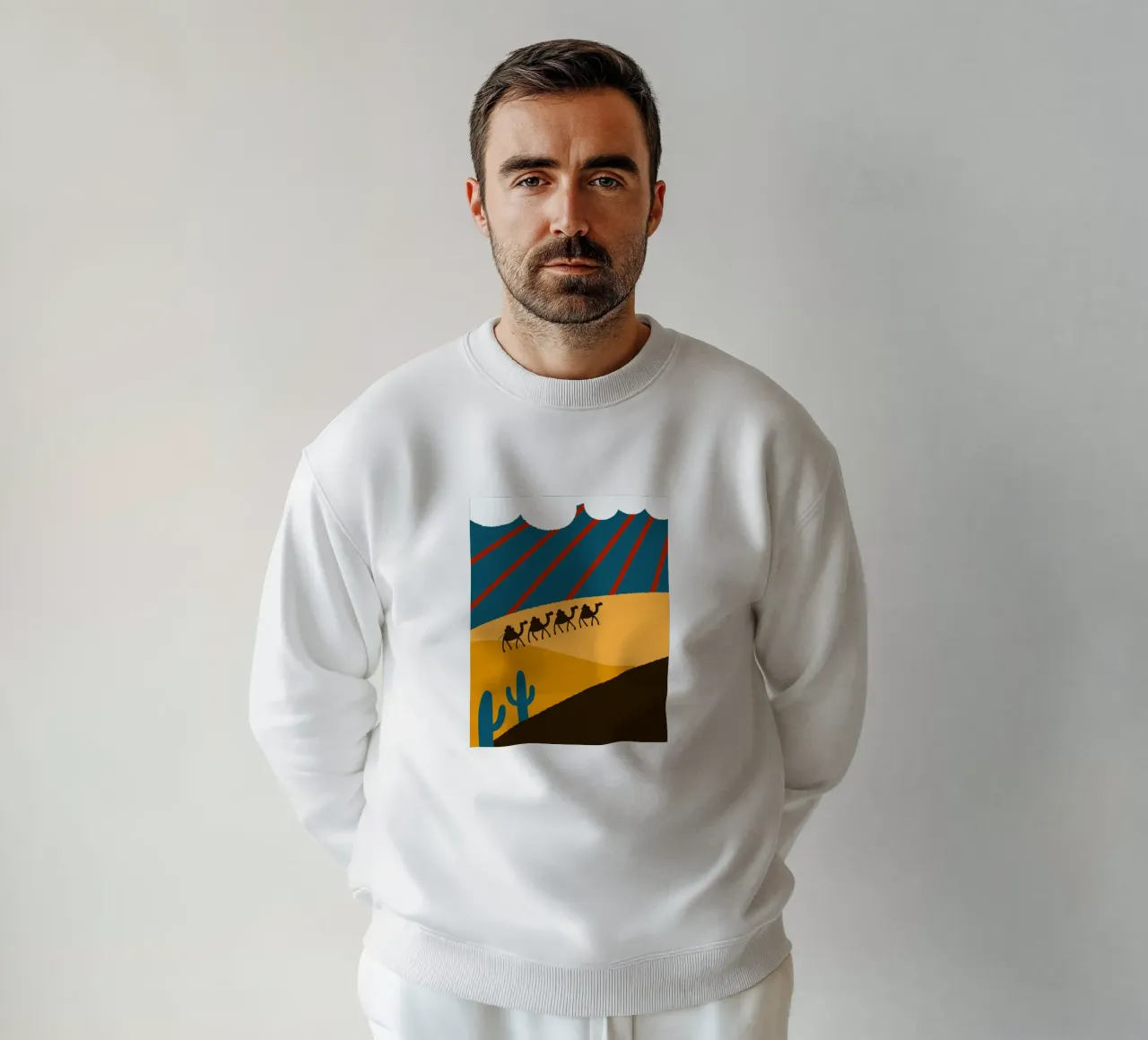 Cammelli e cactus felpa da TRENDY POSTER SHOP