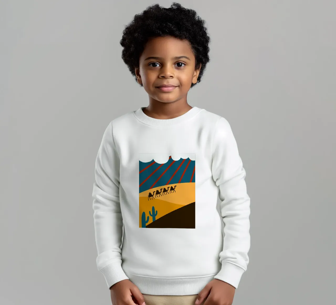 Cammelli e cactus felpa bambino da TRENDY POSTER SHOP