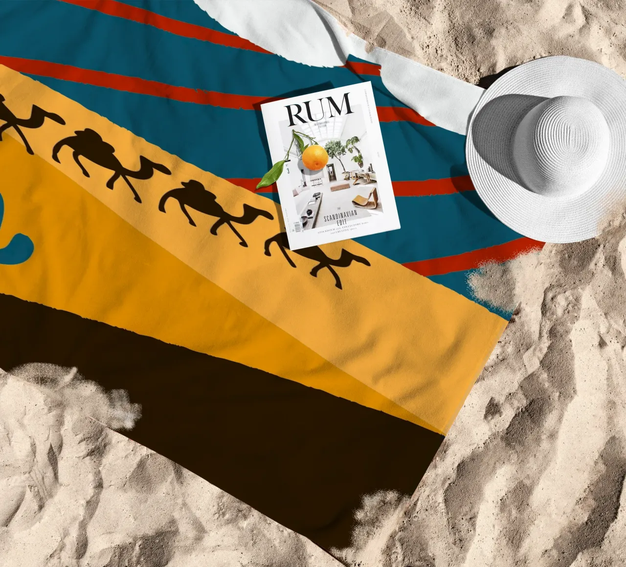 Cammelli e cactus telo mare da TRENDY POSTER SHOP
