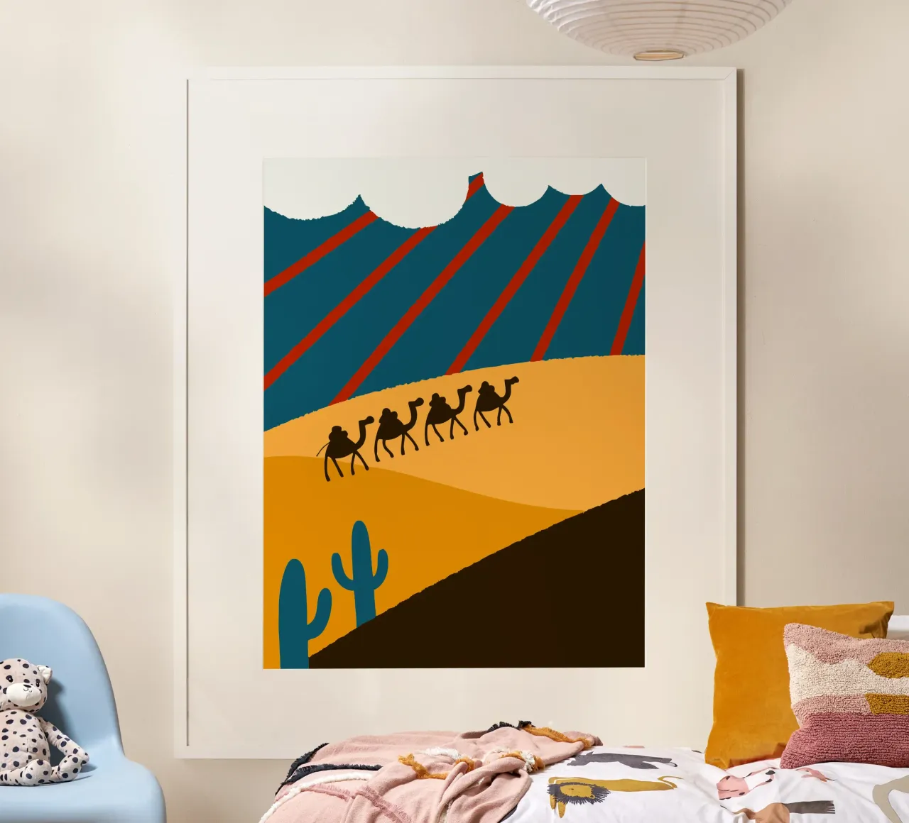 Cammelli e cactus poster da TRENDY POSTER SHOP