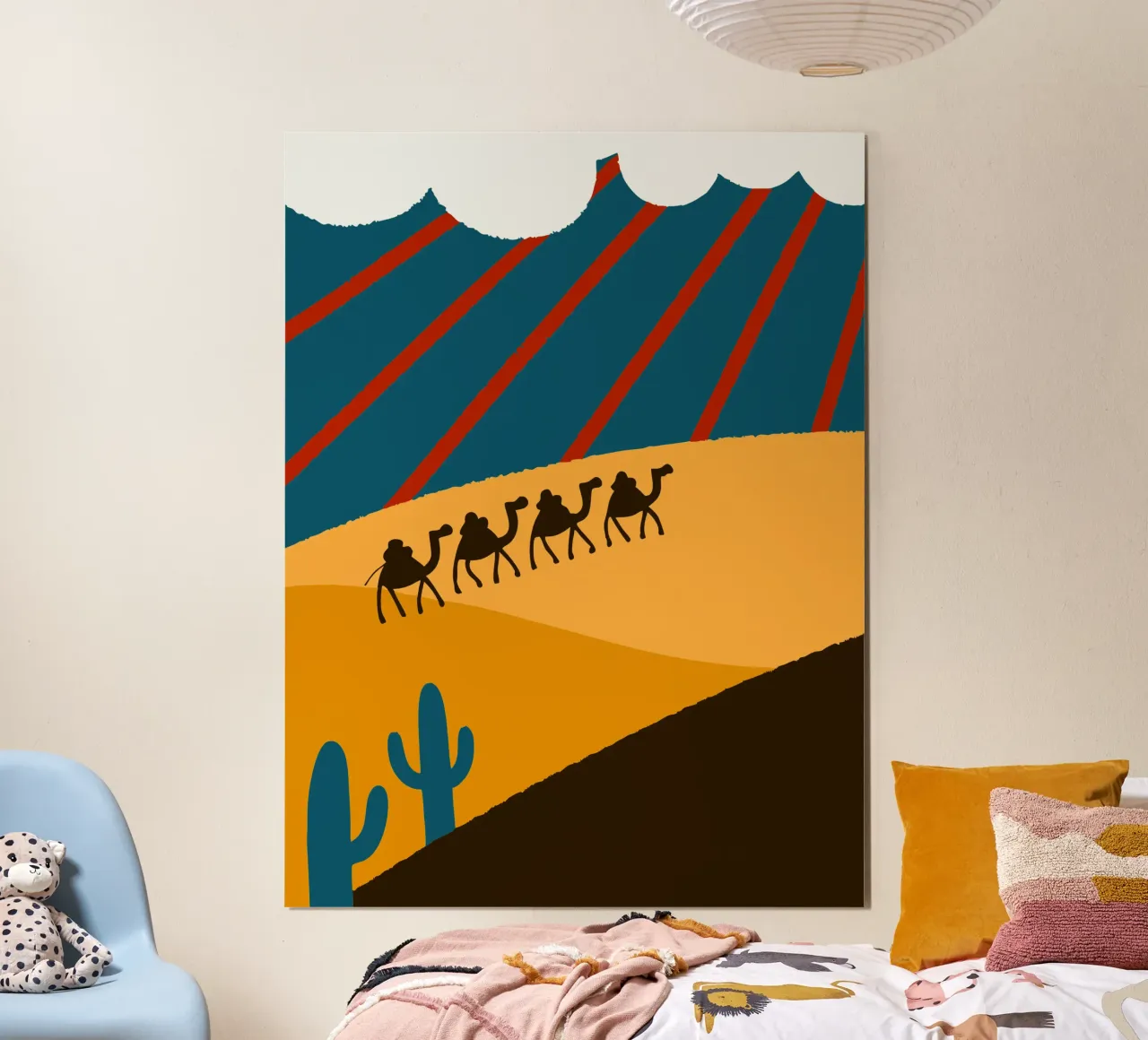Cammelli e cactus poster da TRENDY POSTER SHOP