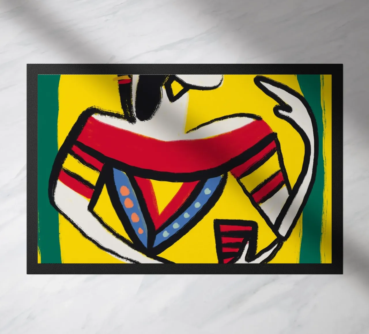 Native dancer doormat by Little Dean