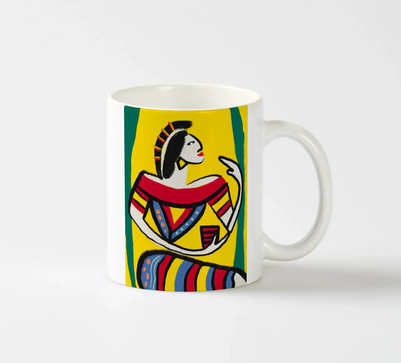 Native dancer ceramic mug by Little Dean