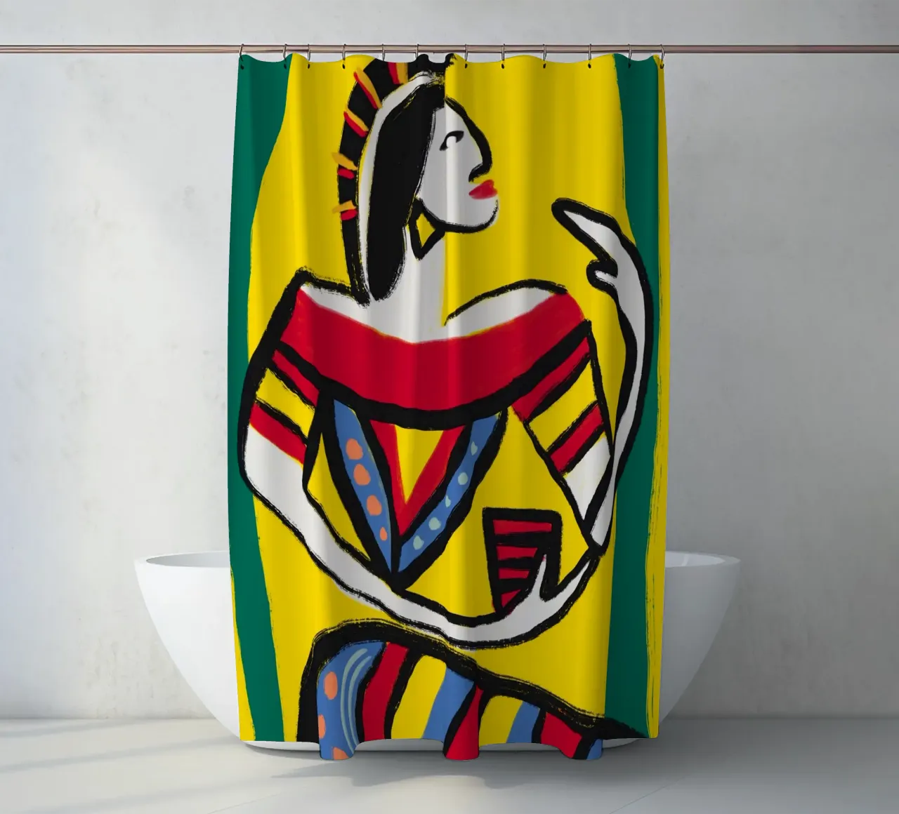 Native Dancer Duschvorhang von Little Dean
