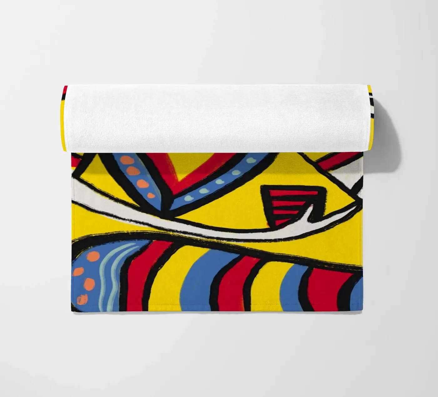 Native dancer beach towel by Little Dean