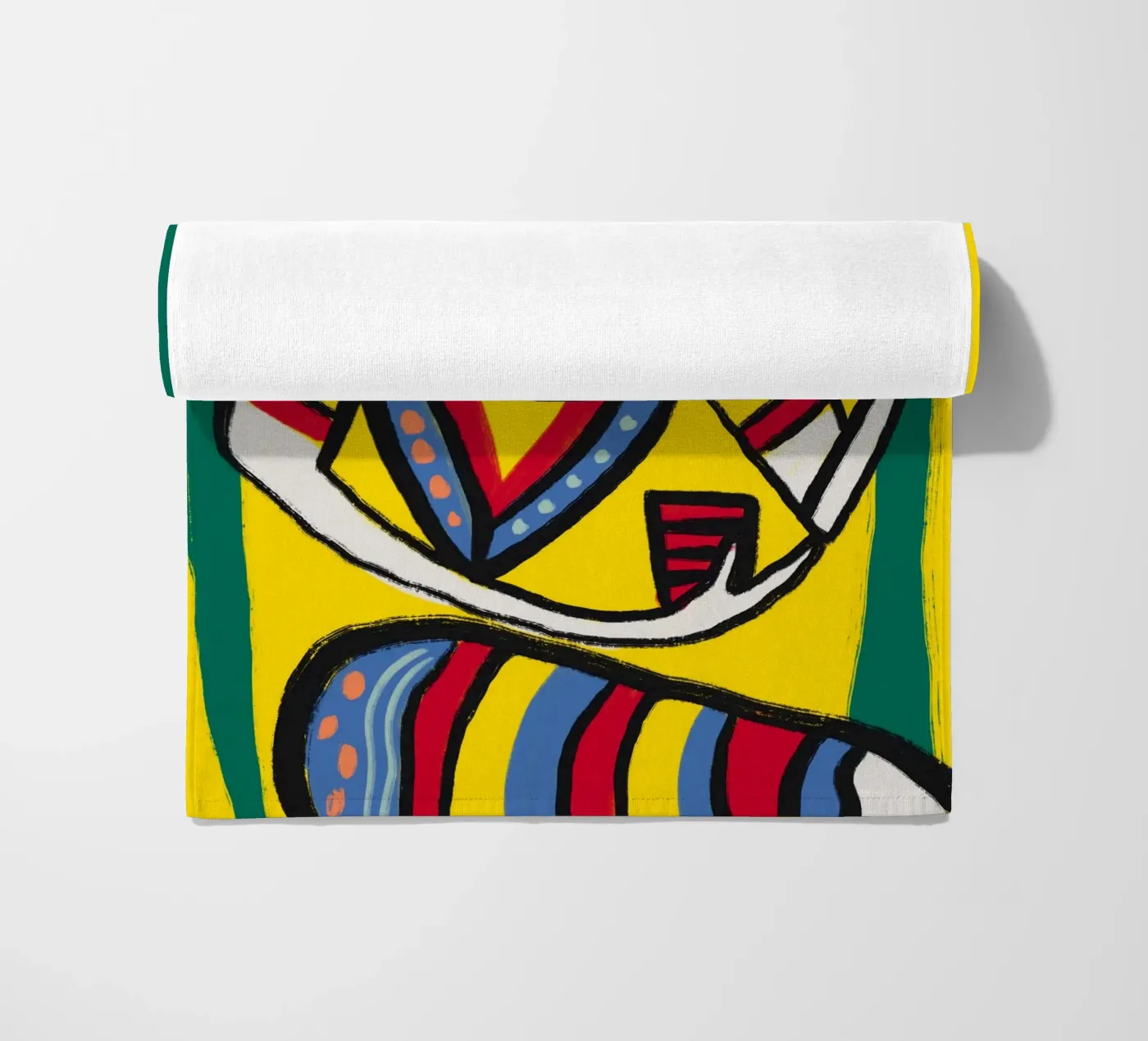Native dancer beach towel by Little Dean