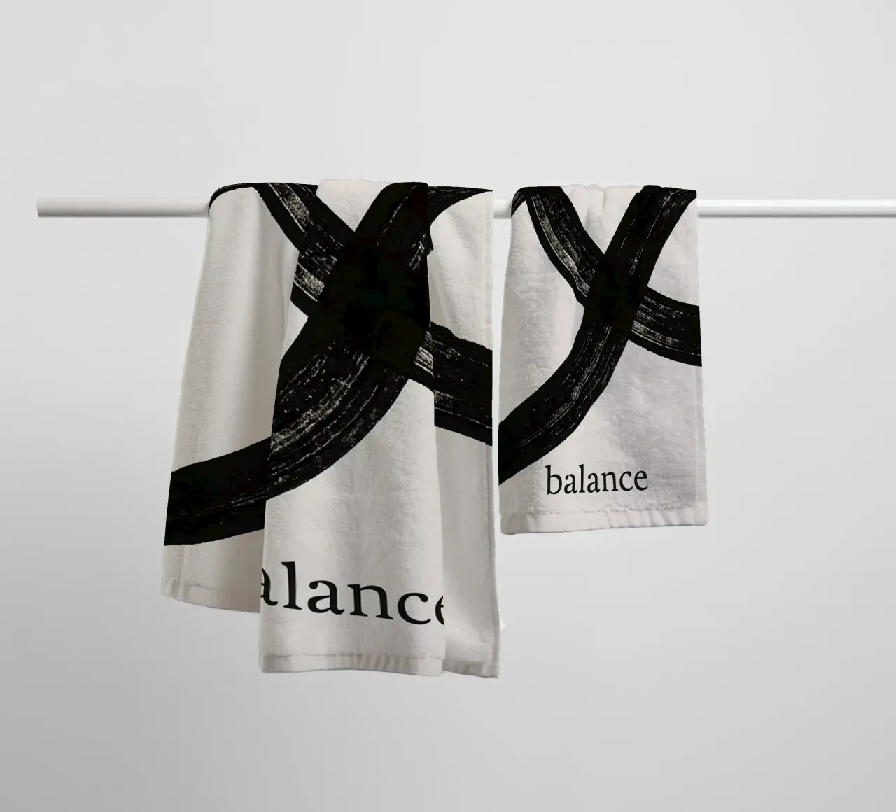 The Art of Balance – Minimal Flow towel by Kunst und Kontrast