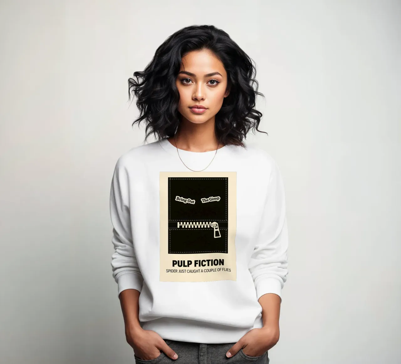 Pulp Fiction Print sweatshirt van MoviesArt