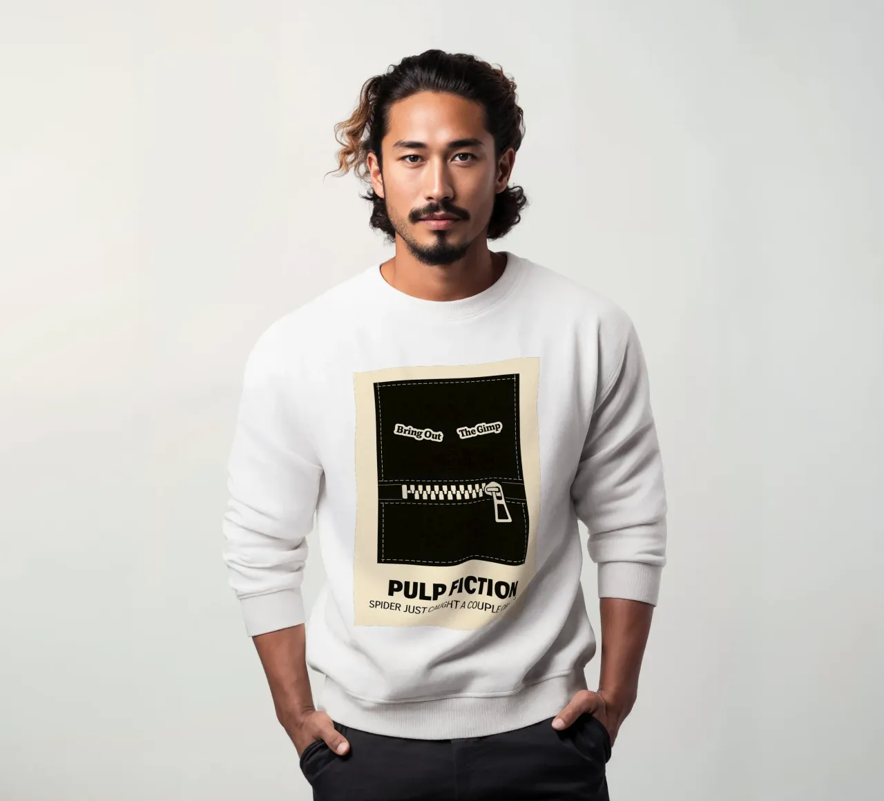 Pulp Fiction Print sweatshirt van MoviesArt