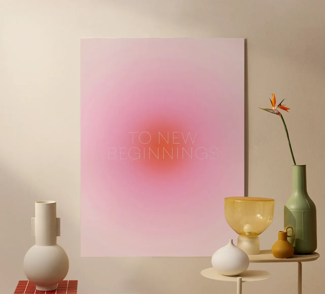 New beginnings plexiglass da Bureau Purpur