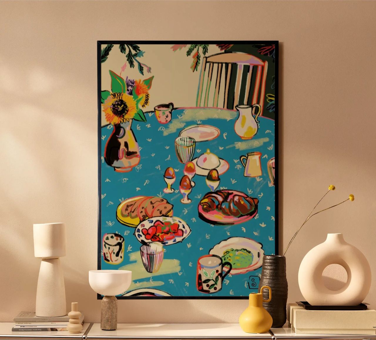 Autumn Breakfast poster by Sandra Poliakov