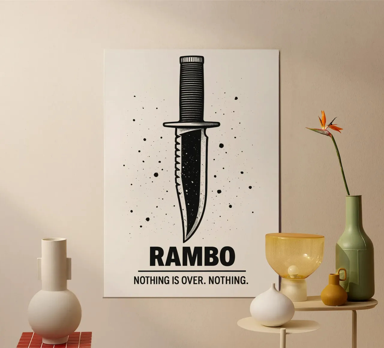 Rambo Print alluminio dibond da MoviesArt