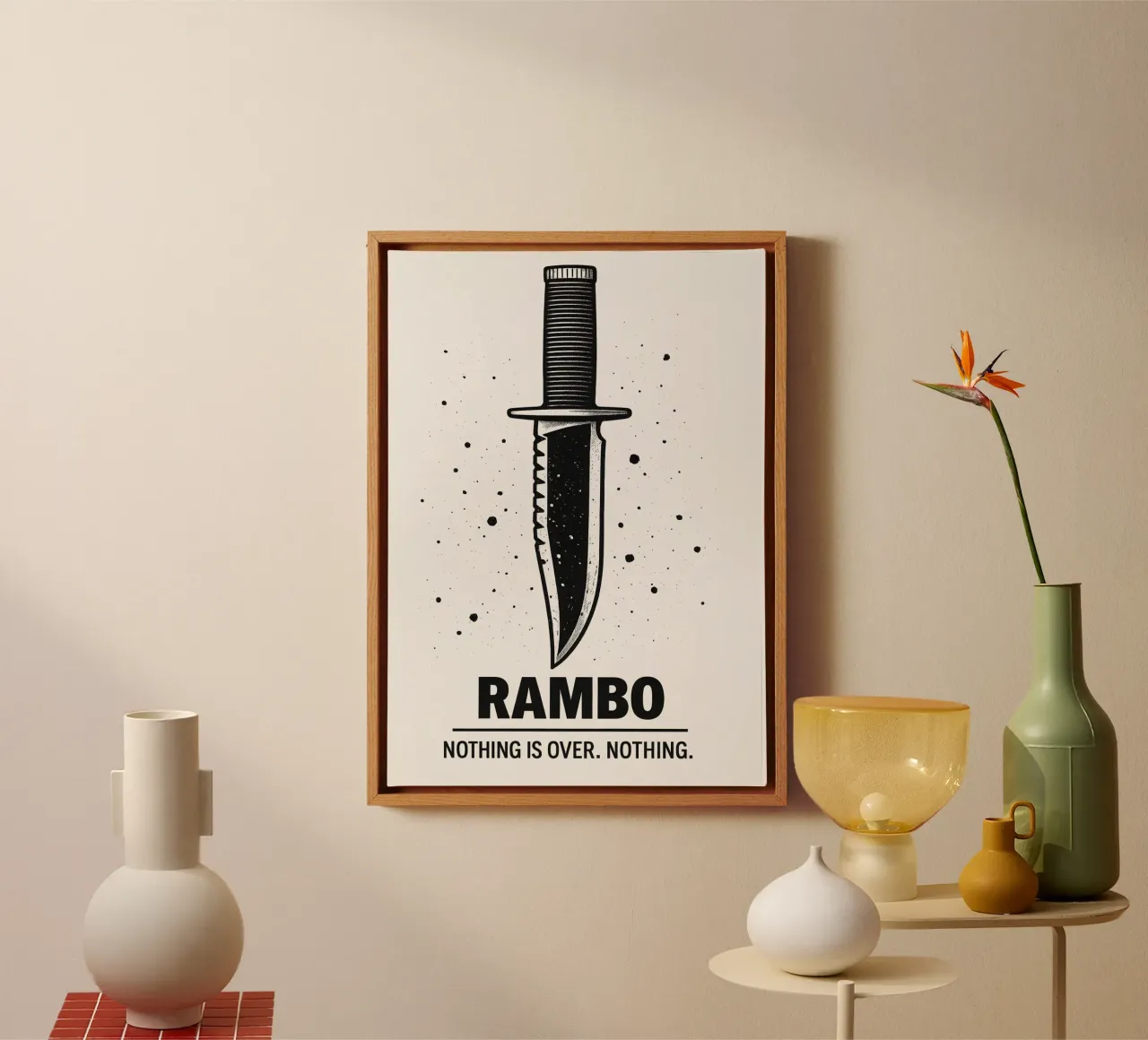 Rambo Print tela con Cornice a cassetta da MoviesArt