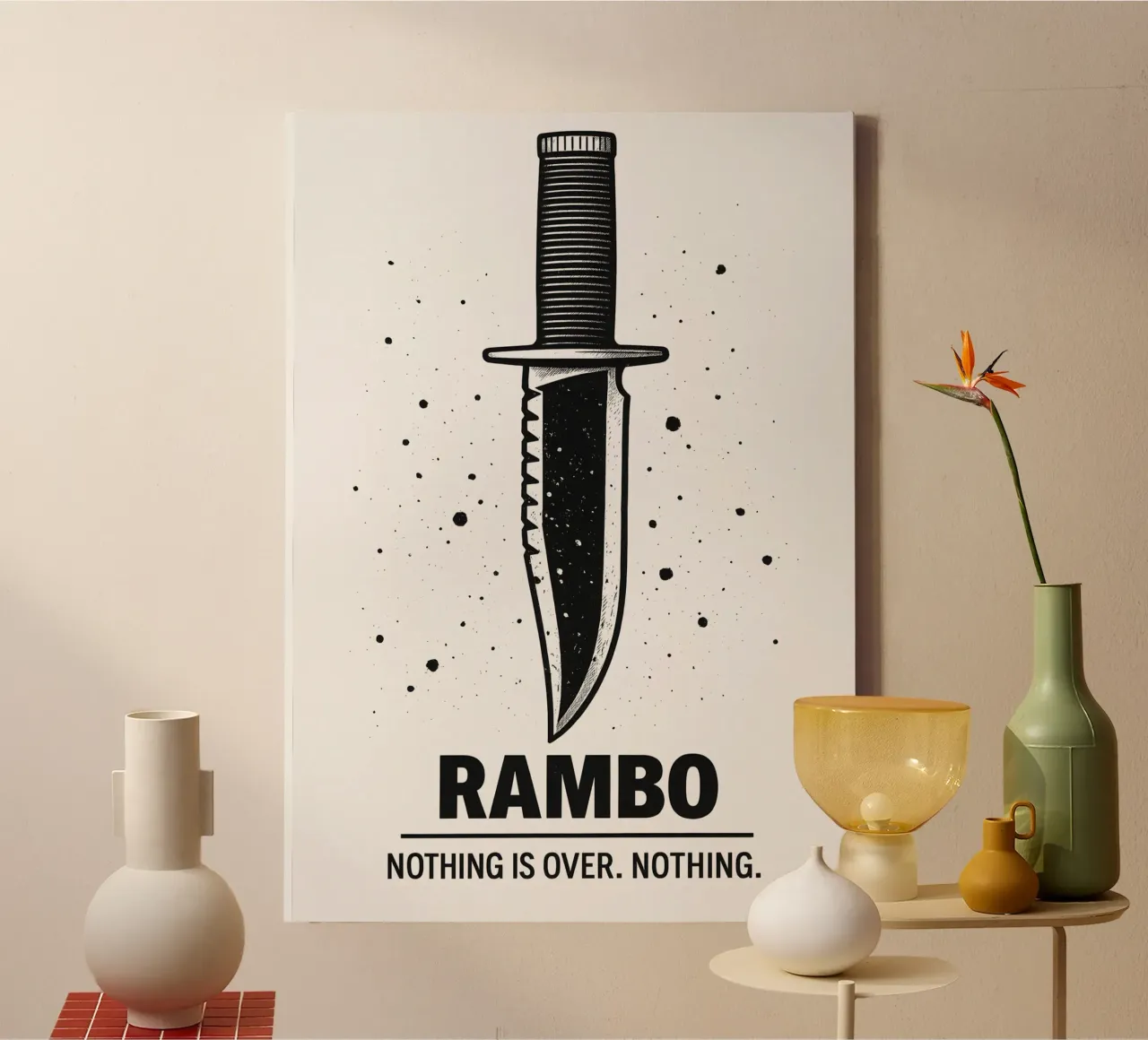 Rambo Print tela con Cornice a cassetta da MoviesArt