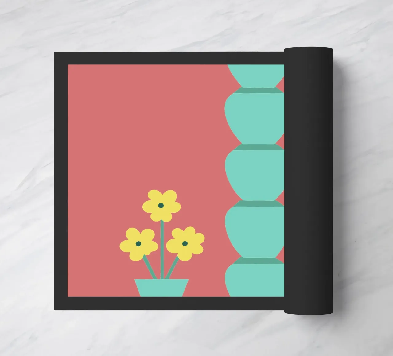 Flower Vase doormat by TRENDY POSTER SHOP