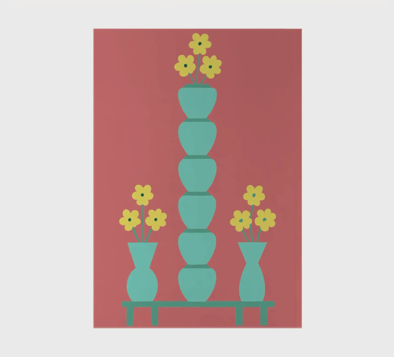 Flower Vase notebook by TRENDY POSTER SHOP