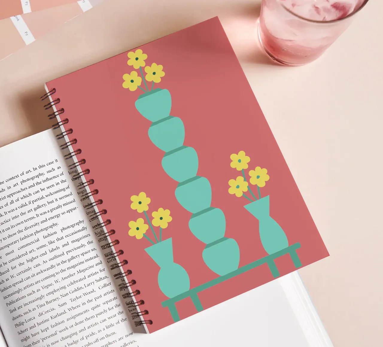 Flower Vase spiral notebook by TRENDY POSTER SHOP