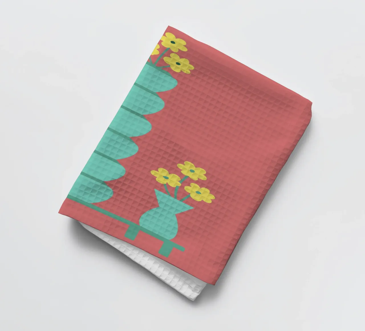 Flower Vase tea towel by TRENDY POSTER SHOP