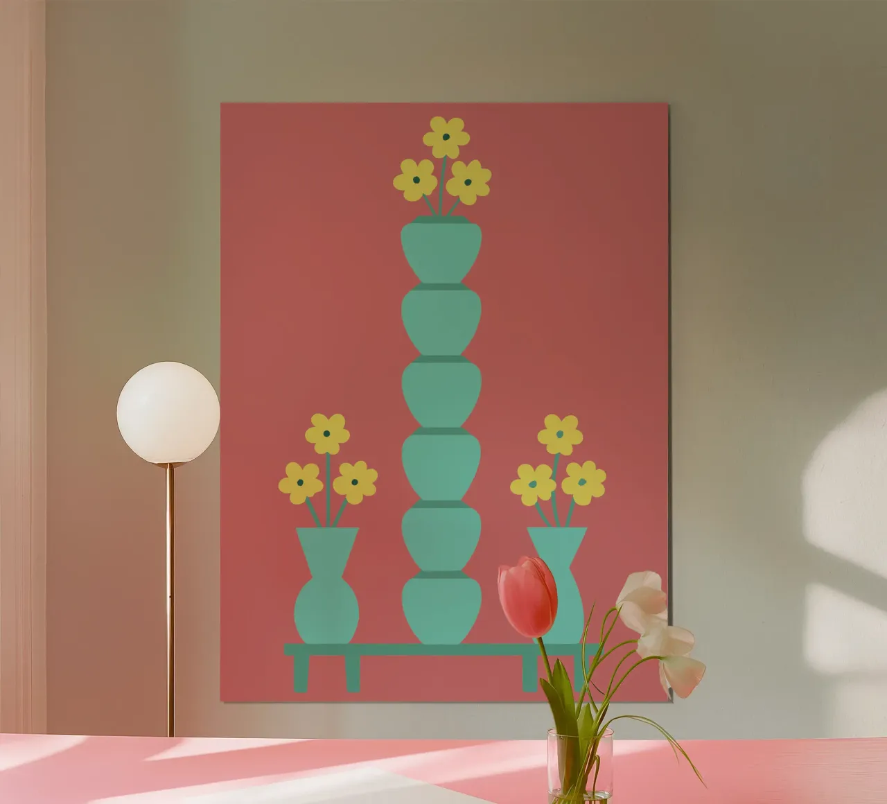 Flower Vase hahnemühle by TRENDY POSTER SHOP