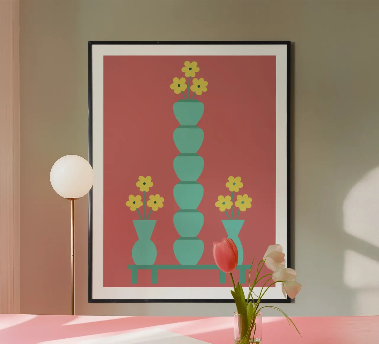 Flower Vase hahnemühle by TRENDY POSTER SHOP