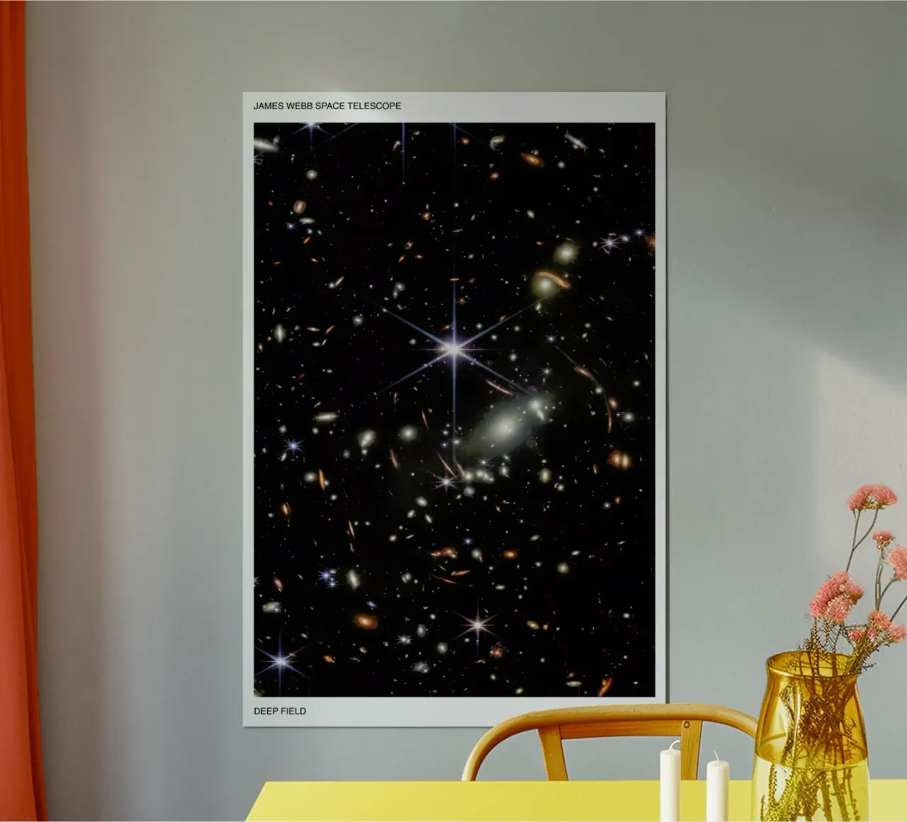 Deep Field Galaxies poster con telaio in plastica da Studio One