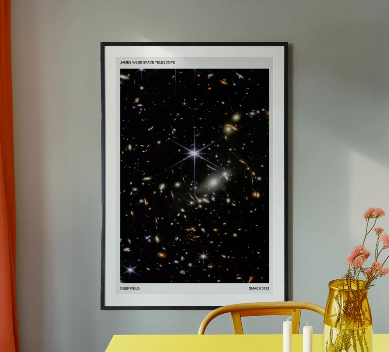 Deep Field Galaxies poster con telaio in plastica da Studio One